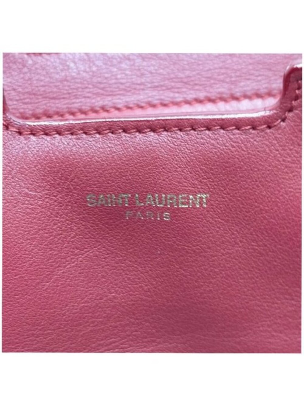 Authentic Saint Laurent Cabas ChYc Red Leather Satchel Crossbody Bag - Picture 16 of 16